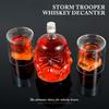 750ml Whiskey Decanter with 2 Wine Glasses Creative Transparent Bourbon Decanter and Wine Glass Set Skull Design Home Bar Decor