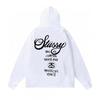 Mens Oversized Hooded Sweatshirt With Bold Letter Print Cotton Blend Loose Fit Daily Wear