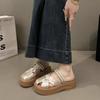High-end Silver Two-wear Hollow Bag Head Half Slippers Women's 2025 Summer Wear with Skirt Pearl One-pedal Sandals