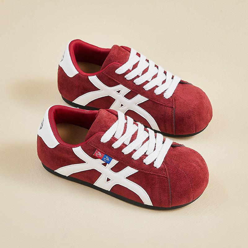 

Внутреннее увеличение высоты осенние новые инс студентки платформа увеличение высоты доска обувь повседневная BK 40 красный