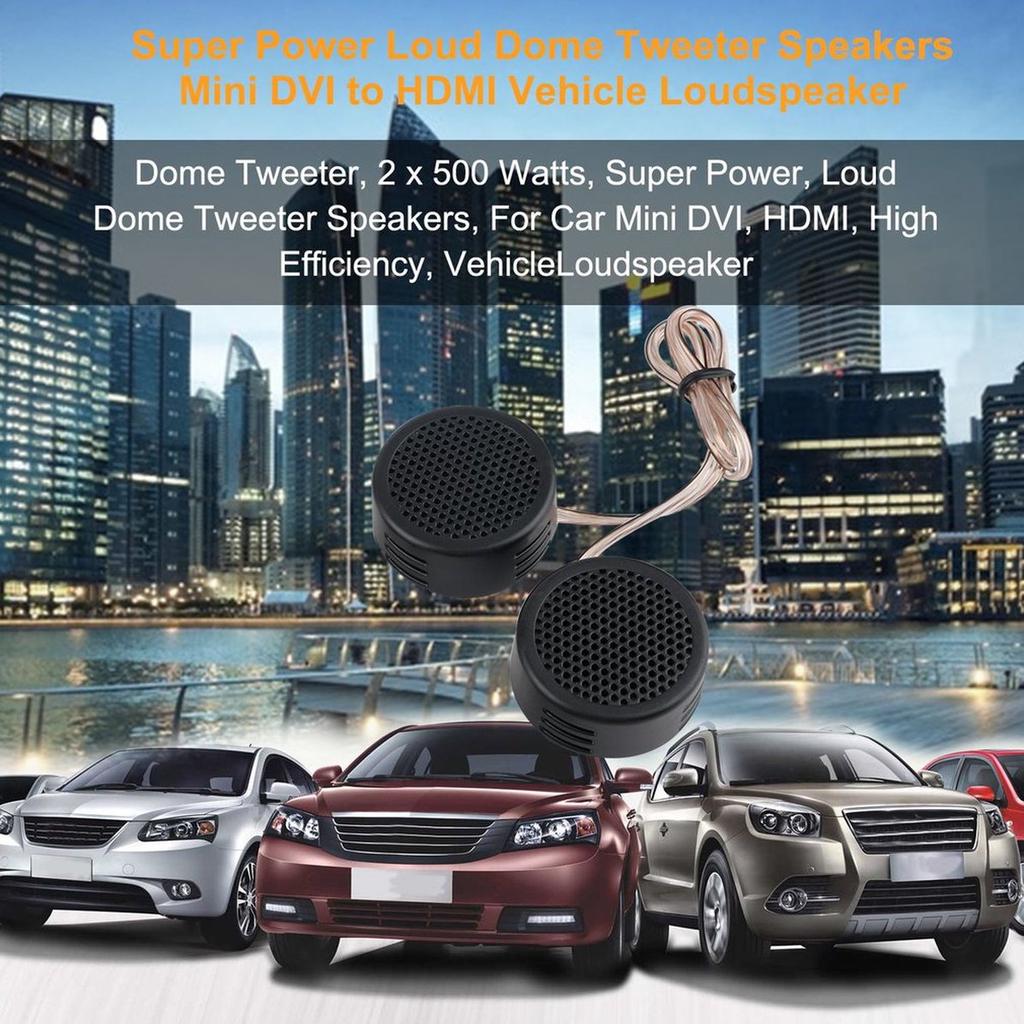 2Pcs 500 Watts Car Audio Super Power Loud Dome Stereo Tweeters Speakers ·For Car