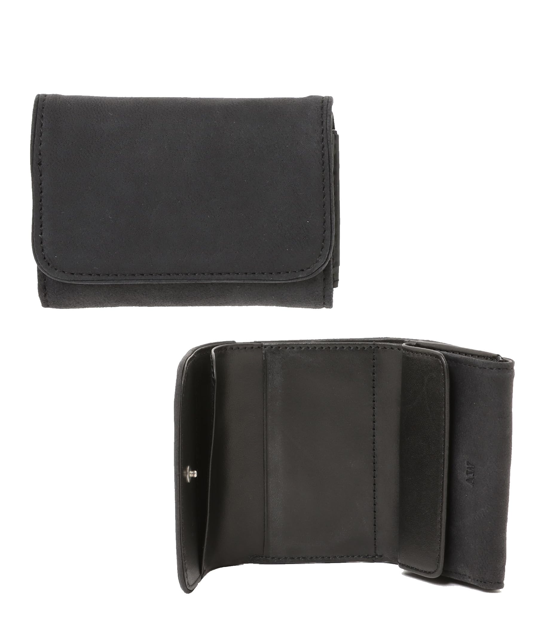 

[AW] Мужской кожаный кошелек, Двухсложный/Трехсложный, Большая вместимость, Компактный, Тонкий, AP-020 (черный)