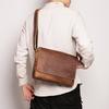 New Retro Handmade Men's Shoulder Bag, Cowhide Crossbody Bag, Casual Crazy Horse Leather Men's Bag, Genuine Leather Mailman Bag