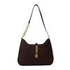 French Textured Bag Women'S Solid Color Pu Underarm Bag Commuter Messenger Bag