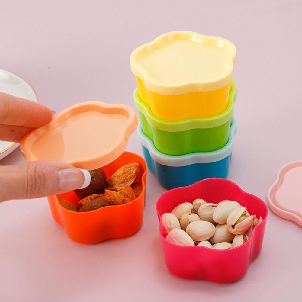 5Pcs/Set New Mini Lunch Box Plastic Heart-shaped Squeeze Bottle Reusable with Lids Condiment Bottle Salad Dressing