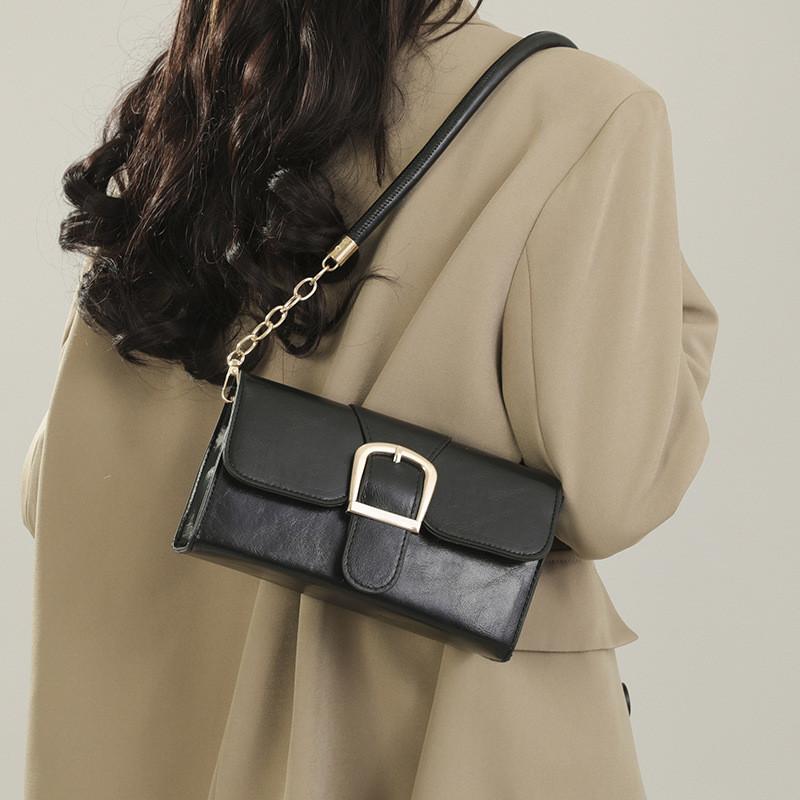 Stylish Pu Leather Small Square Bag For Women 2023 Trend Casual Street Style