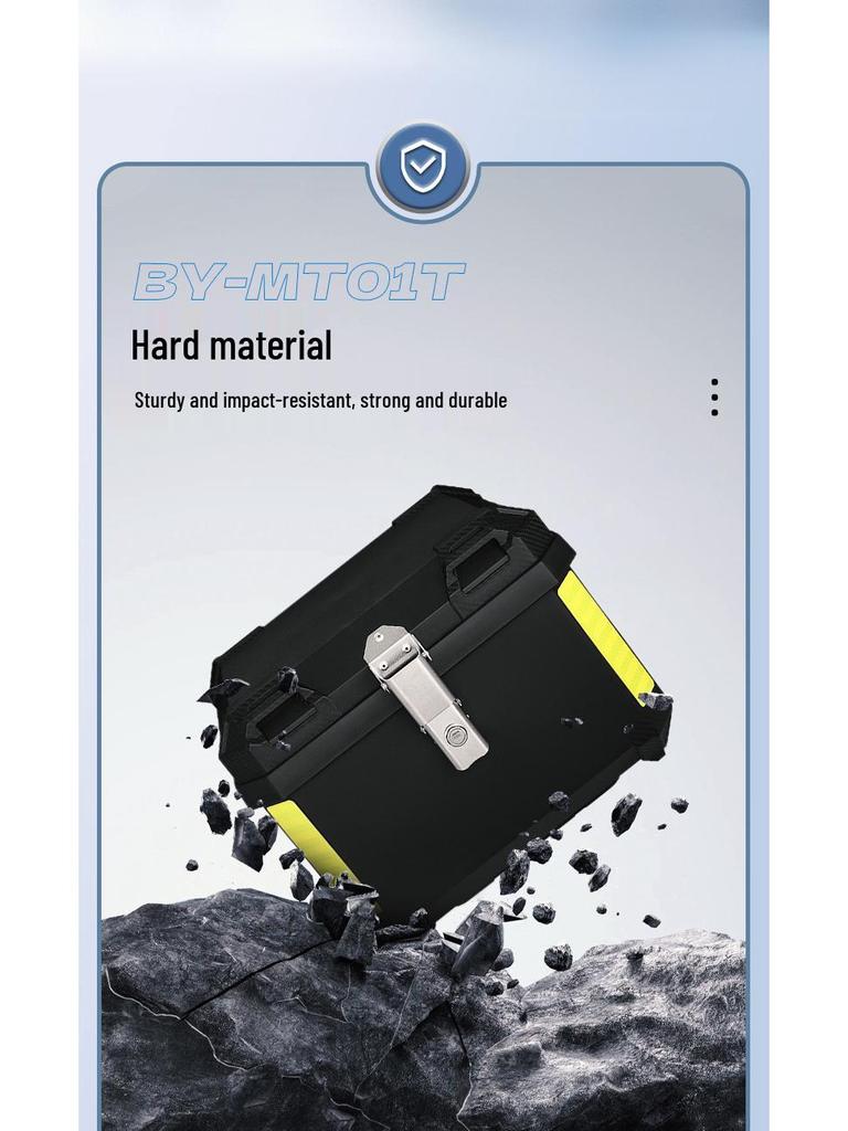 Versatile Waterproof Motorcycle Tail Box - Large Capacity, Detachable Rear Trunk for Bikes