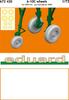 Eduard 1/72 A-10C Wheels (for Great Wall) Plastic Model Kit Parts EDU672420 (Airplane)