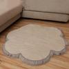 Plush Round Carpet Sheepskin Pink Living Room Home Decor Bedroom Floor Cushion