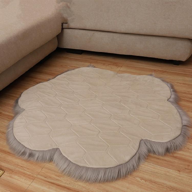 Plush Round Carpet Sheepskin Pink Living Room Home Decor Bedroom Floor Cushion