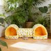 Plush Tunnel Bed for Small Pets Soft Double Tunnel Design Comfortable Hideout and Resting Spot for Guinea Pigs Rabbits Ferrets Hamsters