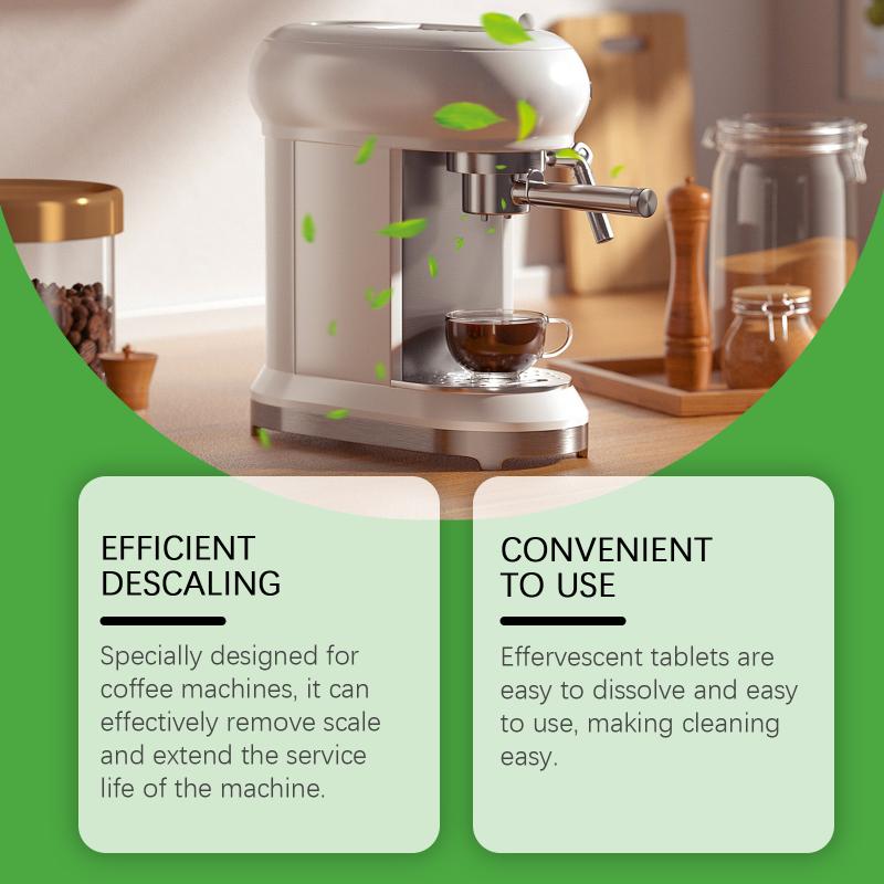 

Coffee Machine Cleaning Tablets Deeply Clean Stains Scale Remove Odors Enhance Coffee Taste Eco-Friendly No Residue 1pcs