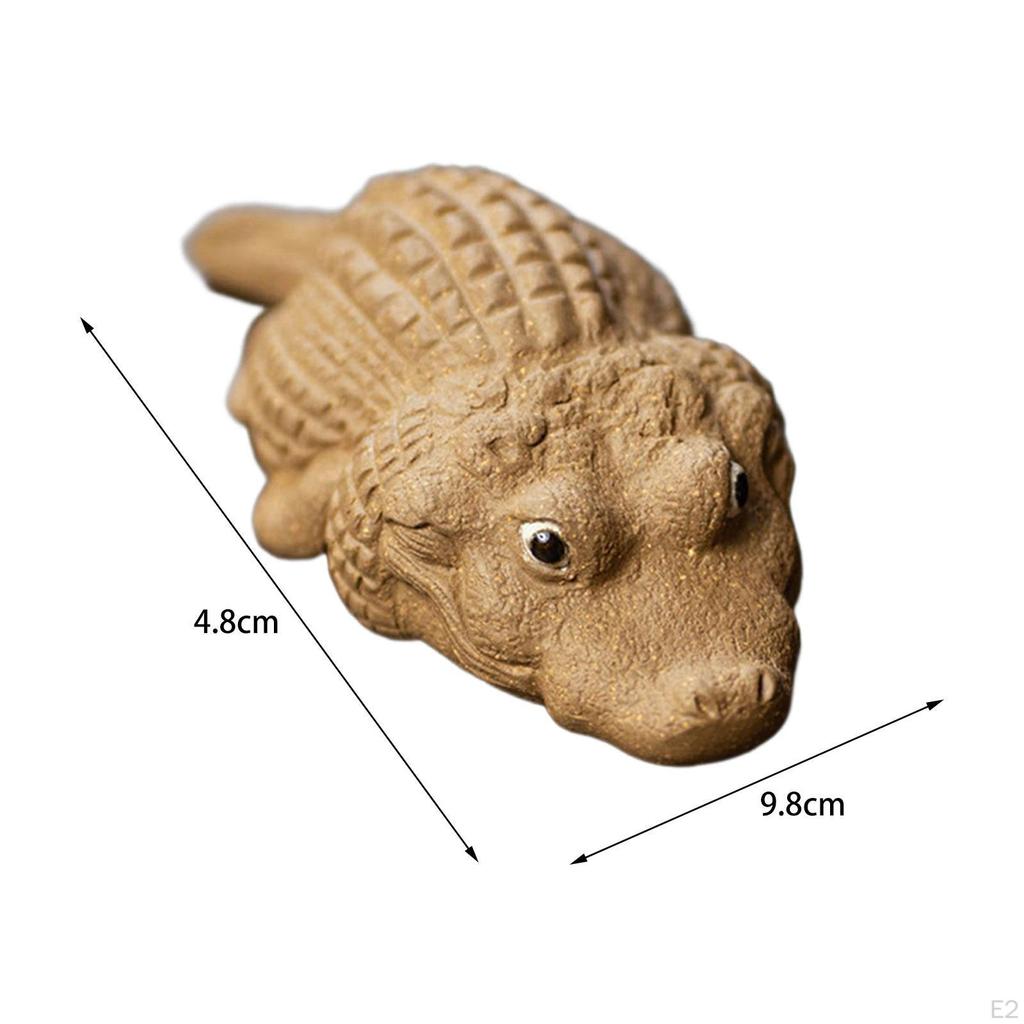 Handcrafted Crocodile Sculpture for Home Decor