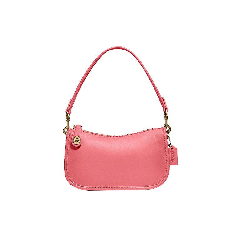 

Coach Swinger 20 Solid Color Chain Leather Underarm Bag Mahjong Bag Handheld Crossbody Shoulder Bag Women Bags Pink C2643-B4RRJ Basic Set (Bag+Dust Bag)