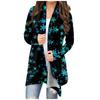 Damenmode Weihnachtsdruck Jacke Langarm Casual Cardigan Mantel