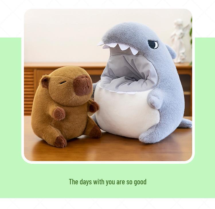 Capybara Crocodile Shark Plush Toy - Cute Stuffed Animal Pillow, Perfect Birthday Gift & Sleep Companion