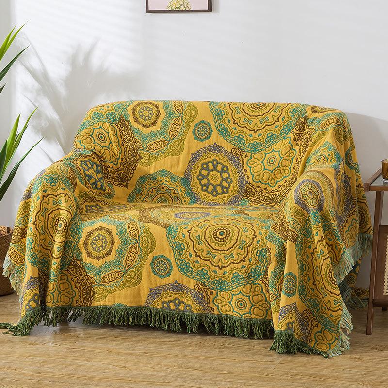 Cotton Gauze Double Cover Throw Blanket Towel Quilt Summer Thin Quilt Single Blanket Summer Nap Air Conditioning Cool Blanket For Home