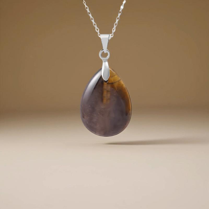 High quality hot selling natural crystal stone water drop pendant necklace jewelry simple fashion necklace merchandise jewelry