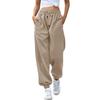 Women's Casual Fashion Solid Color Casual Pants, Sanitary Pants, Drawstring Elastic Waist And Leggings