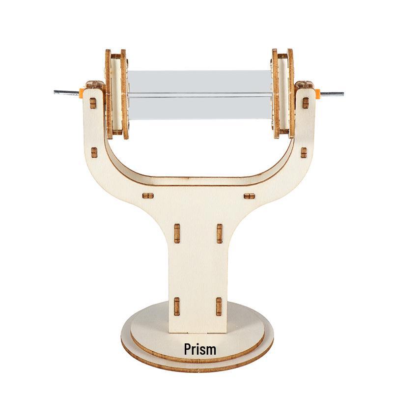 Triangular Glass Prism with Stand for DIY Science and Optics Experiments In Primary Schools