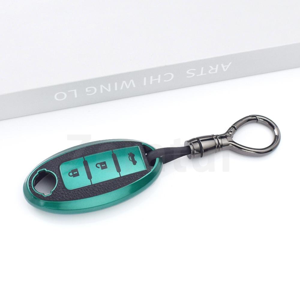 3 Buttons Tpu Leather Shell Fob Holder Keyless Car Remote Key Case Cover For Nissan Rouge Maxima Altima Sentra Murano Qashqai