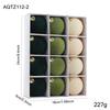 Set of 6 Christmas Tree Ornaments: 8cm Plastic Flocking Colored Balls