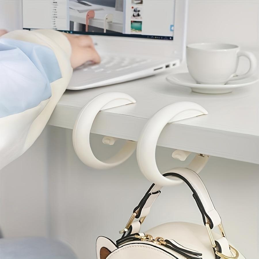 1pc Creative Bag Hook, Non-marking Punch-free Table Side Hook, Bedroom Dormitory Multi-functional School Bag Hook, Portable Hook For Office Desk