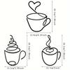 3pcs of Creative Coffee Wall Hangings, Coffee Shop Decorations, Home Crafts,Interior Wall Decorations,High Quality Carbon Steel