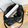 Genți mari negre de umăr pentru femei, geantă mare hobo shopper, culoare solidă, piele moale de calitate, geantă de mână crossbody, geantă tote de călătorie pentru damă