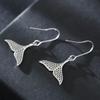 Exquisite Gold-Plated Fishtail Earrings with Full Diamond Design - Creative Gifts for Girls