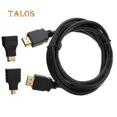 3 In 1 HD High Speed HDMI To HDMI Cable + Micro HDMI Adaptor+ Mini HDMI Adapter Computer Gadgets