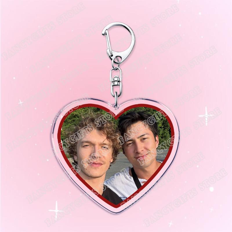 Heated Rivalry BL TV Show Heart Keychain for Accessories Shane Hollander Ilya Rozanov Love Keyring Jewelry Fans Friends Gifts