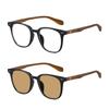TR90 Color Changing Anti Blue Light Sunglasses Can Be Paired With Myopia Plain Glasses. High Quality Bamboo Wood Frame Cross-border Foreign Trade