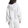 Adidas Originals Cropped Hoodie With Letter Logo Print Women Tops Light-Hemp-Gray IS2319