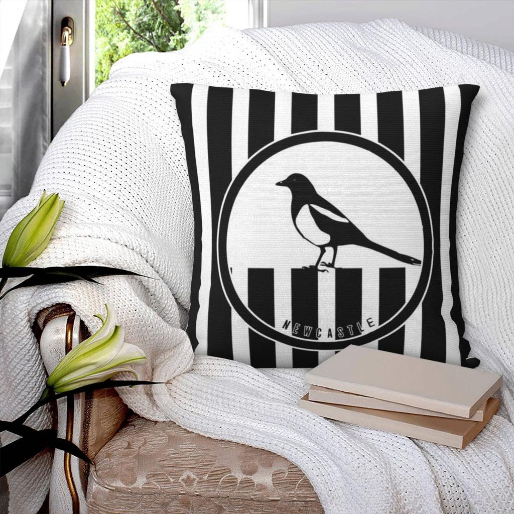 Newcastle Magpies Square Pillowcase Pillow Cover Polyester Cushion Zip Decorative Comfort Throw Pillow for Home Living Room