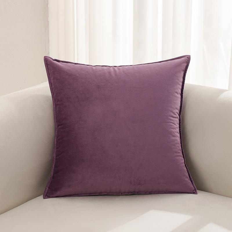 New Solid Color Dutch Velvet Edged Pillowcase Color Combination Sofa Cushion Pillowcase