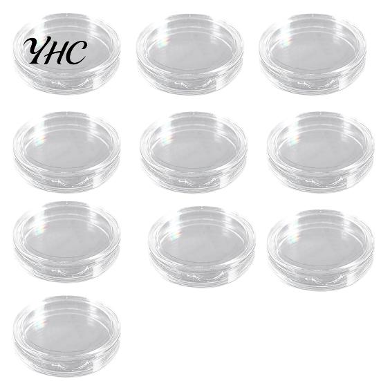 Coin Storage Box 10Pcs Clear Transparent Plastic Round Holder Capsule Collecting Case Container 26mm
