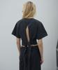 LCDC™ Back Slit V-Neck Top (Dark Gray)