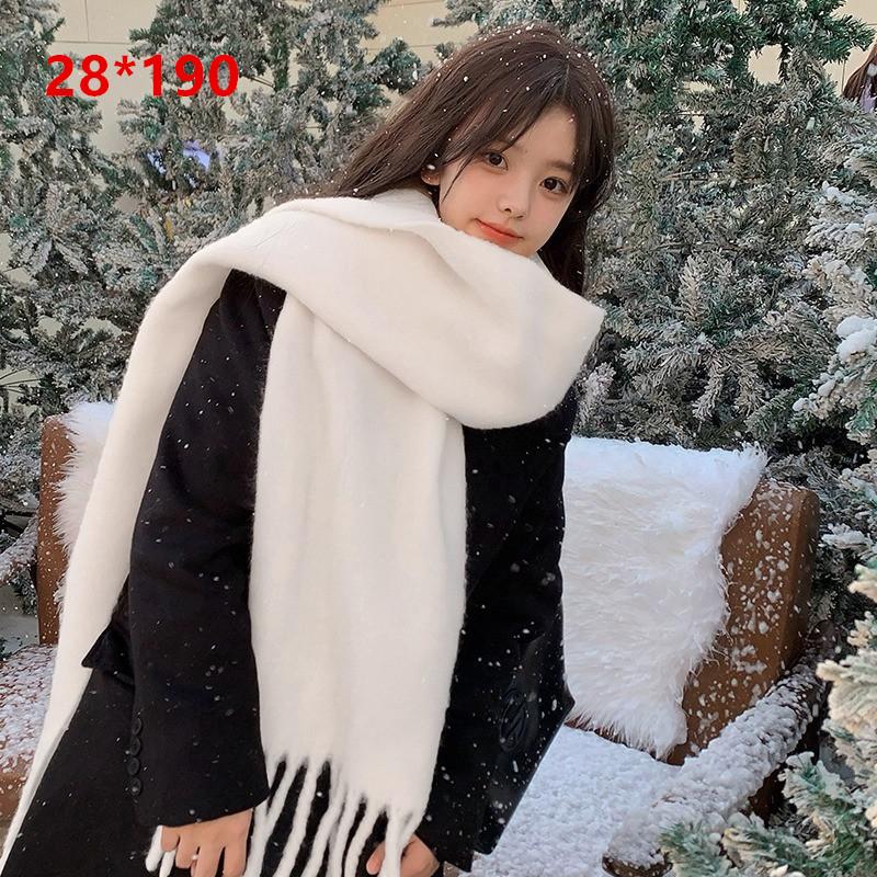 

Women S Luxury Winter Cashmere Scarves - Pashmina , Thick Blanket Wrap With Long Fringe For Him & Her Couple-Style Scarves
