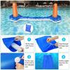 Inflatable Pool Float Set Volleyball Net and Basketball Hoops Floating Pool Swimming Game Toys for Kids and Adults