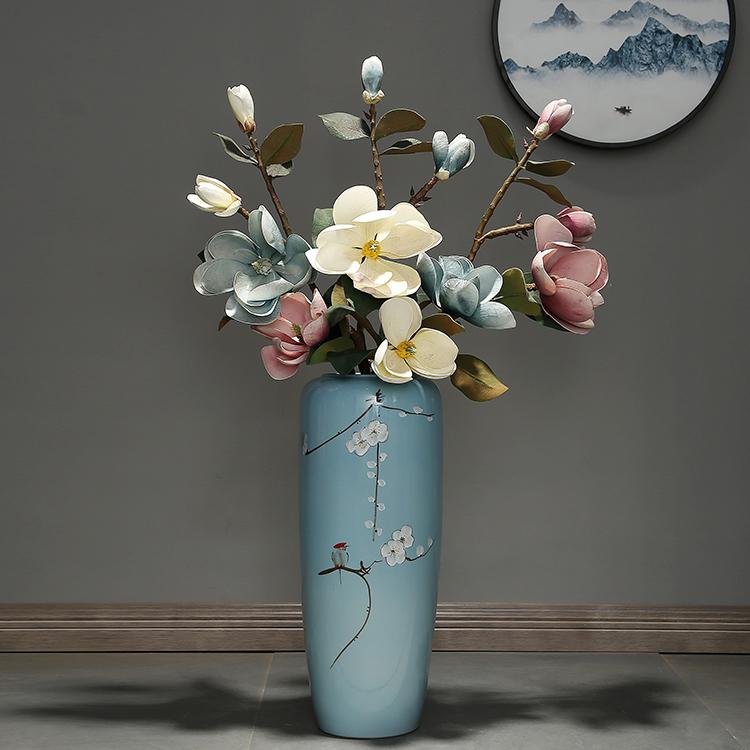 Large Retro Ceramic Floor Vase for Creative Dried Flower Arrangements In Living Room