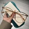 Black Frame Myopia Glasses Anti-blue Light Anti-radiation Near Sight Glasses Personality Female Large Frame Short Sight Glasses
