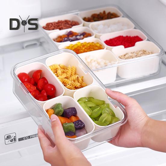 Snack Box with 8 Compartments Space-Saving Snack Plate for Sweets Nuts Fruit Storage Snack Tray Versatile Snack Organizer