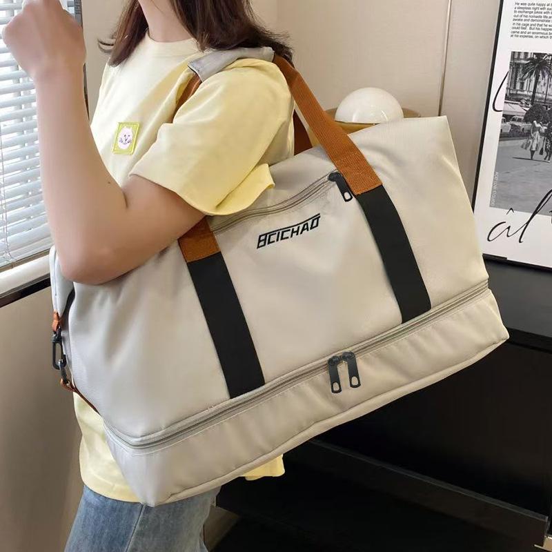 Can Be Used As A Travel Bag with A Large Capacity for Dry and Wet Separation, Fitness Bag with Logo Printing, Independent Shoe Compartment Storage Bag