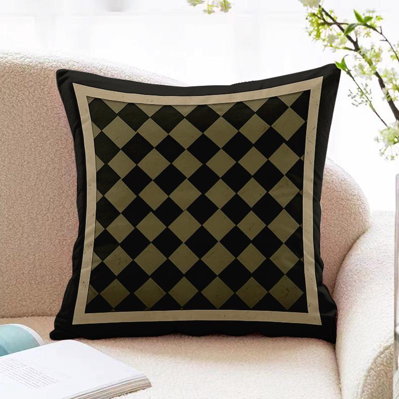 American Retro Pillow Cover Sofa Living Room Cushion Cover Office Waist Pillow Bedside Square Pillowcase Removable and Washable