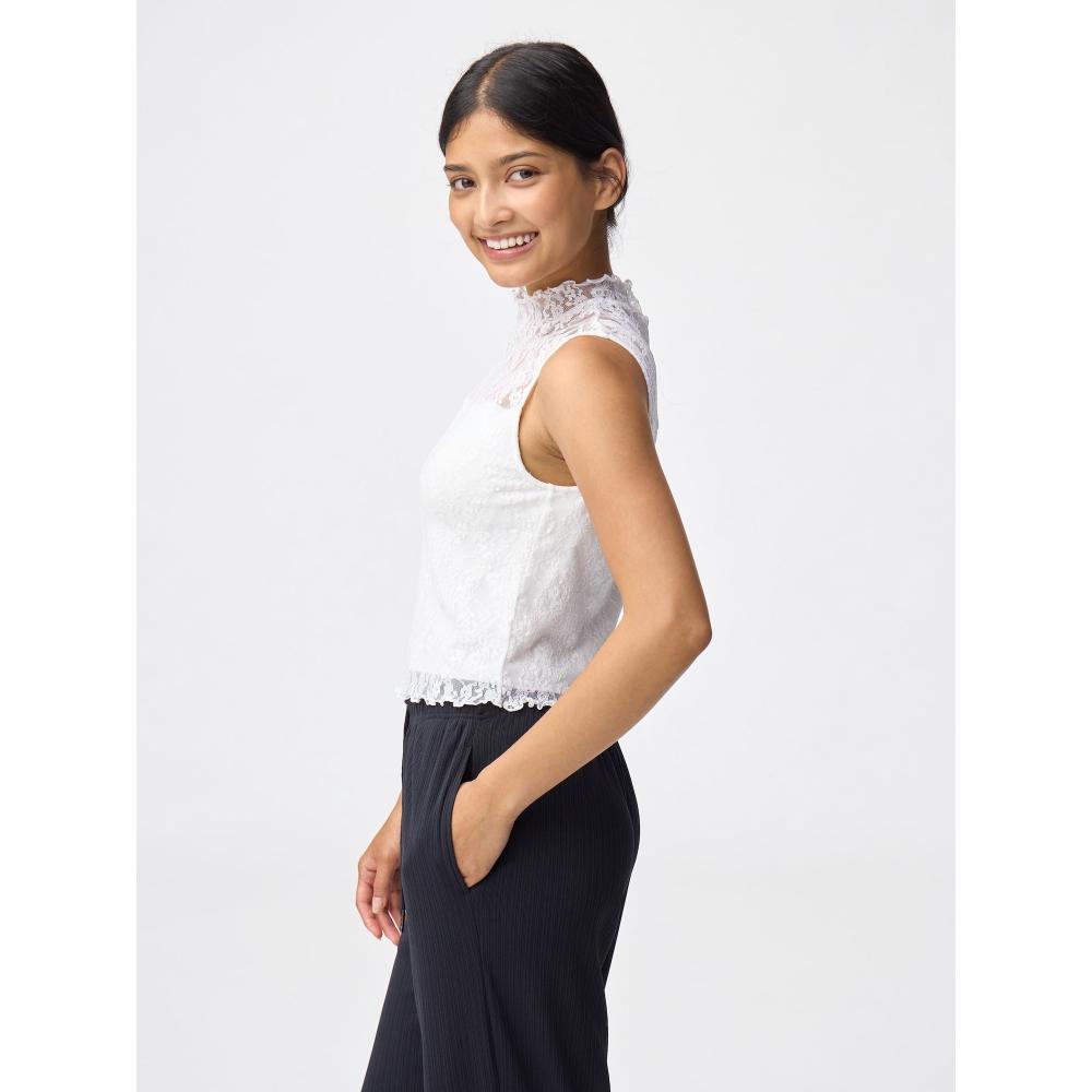 Gu By Uniqlo Bra Feel Cropped Lace T  Sleeveless 