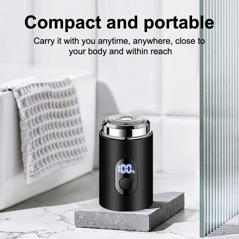 Pánský elektrický mini holicí strojek Dobíjecí Typ-C Nabíjení Do auta Přenosný LED digitální displej Holicí strojek pro mokré a suché holení Muži Ženy Domácí holicí strojek