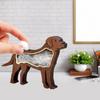 Wood Pet Hair Keepsakes Box Dog Cats Sculpture For Customizable Pet Name Memorial Display Handmade Home Tabletop Decors