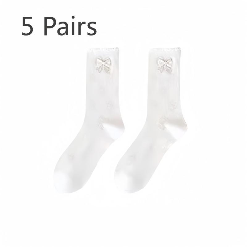 5 Pairs of Women s Summer Thin New Mesh Breathable Tube Socks 5 Pairs