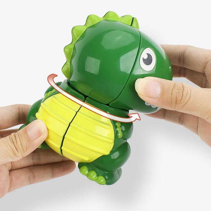 Düzensiz Hız Küpü Aydınlanma Beyin Egzersizi Çizgi Film Dinozor Sihirli Küp Oyuncakları Çocuklar İçin Doğum Günü Noel Hediyesi